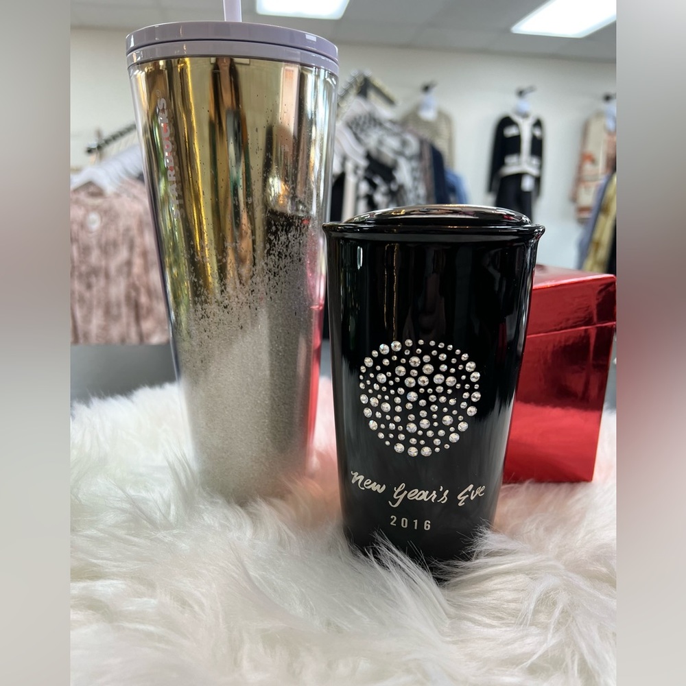 AUTHENTIC Starbucks tumbler and 12oz Swarovski cup